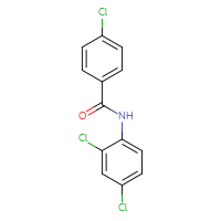 Chemical structure of 4-chloro-N-(2,4-dichlorophenyl)benzamide - CSSB00046251238