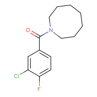 Chemical structure of 1-(3-chloro-4-fluorobenzoyl)azocane - CSSB02005821881