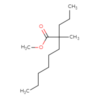 Chemical structure of methyl 2-methyl-2-propyloctanoate - CSSB06656396250