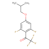 Chemical structure of 1-[2,6-difluoro-4-(2-methylpropoxy)phenyl]-2,2,2-trifluoroethan-1-one - CSSB21103684234
