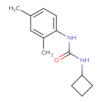 Chemical structure of 3-cyclobutyl-1-(2,4-dimethylphenyl)urea - CSSB00005780483