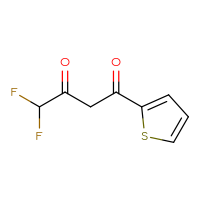 Chemical structure of 4,4-difluoro-1-(thiophen-2-yl)butane-1,3-dione - CSSB00015197511