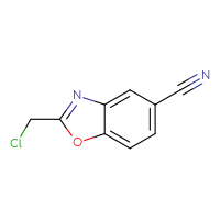 Chemical structure of 2-(chloromethyl)-1,3-benzoxazole-5-carbonitrile - CSSB00009871564