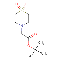 Chemical structure of tert-butyl 2-(1,1-dioxo-1λ⁶-thiomorpholin-4-yl)acetate - CSMB00019533925