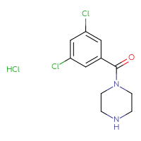 Chemical structure of 1-(3,5-dichlorobenzoyl)piperazine hydrochloride - CSSB00000736640