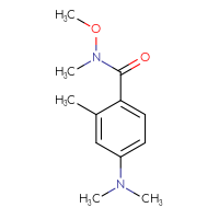 Chemical structure of 4-(dimethylamino)-N-methoxy-N,2-dimethylbenzamide - CSSB15027630849