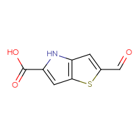 Chemical structure of 2-formyl-4H-thieno[3,2-b]pyrrole-5-carboxylic acid - CSSB00009914840