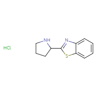 Chemical structure of 2-(pyrrolidin-2-yl)-1,3-benzothiazole hydrochloride - CSSB00000683192