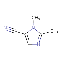 Chemical structure of 1,2-dimethyl-1H-imidazole-5-carbonitrile - CSSB00000146605