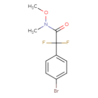 Chemical structure of 2-(4-bromophenyl)-2,2-difluoro-N-methoxy-N-methylacetamide - CSSB00103346268