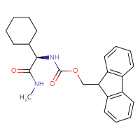 Chemical structure of (9H-fluoren-9-yl)methyl N-[(R)-cyclohexyl(methylcarbamoyl)methyl]carbamate - CSSB21043412883