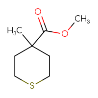 Chemical structure of methyl 4-methylthiane-4-carboxylate - CSSB00043405667
