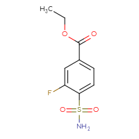 Chemical structure of ethyl 3-fluoro-4-sulfamoylbenzoate - CSSB00102875510
