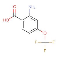 Chemical structure of 2-amino-4-(trifluoromethoxy)benzoic acid - CSSB00000071368