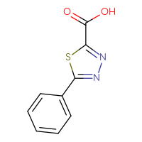 Chemical structure of 5-phenyl-1,3,4-thiadiazole-2-carboxylic acid - CSSB00000021623