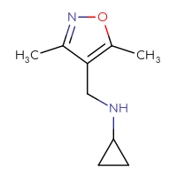Chemical structure of N-[(3,5-dimethyl-1,2-oxazol-4-yl)methyl]cyclopropanamine - CSSB00000201631