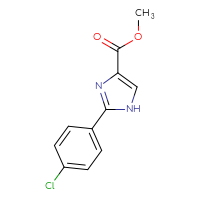 Chemical structure of methyl 2-(4-chlorophenyl)-1H-imidazole-4-carboxylate - CSSB00011632927