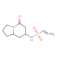 Chemical structure of N-(5-oxo-octahydroindolizin-7-yl)ethene-1-sulfonamide - CSSB20769587773
