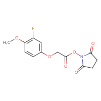 Chemical structure of 2,5-dioxopyrrolidin-1-yl 2-(3-fluoro-4-methoxyphenoxy)acetate - CSSB20269714481