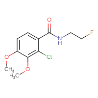 Chemical structure of 2-chloro-N-(2-fluoroethyl)-3,4-dimethoxybenzamide - CSSB01416112090
