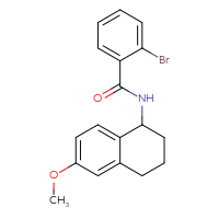 Chemical structure of 2-bromo-N-(6-methoxy-1,2,3,4-tetrahydronaphthalen-1-yl)benzamide - CSSB00967473176