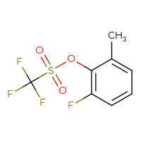 Chemical structure of 2-fluoro-6-methylphenyl trifluoromethanesulfonate - CSSB00010882947
