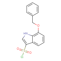 Chemical structure of 7-(benzyloxy)-1H-indole-3-sulfonyl chloride - CSSB00102759221