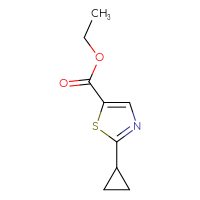 Chemical structure of ethyl 2-cyclopropyl-1,3-thiazole-5-carboxylate - CSSB00000063301