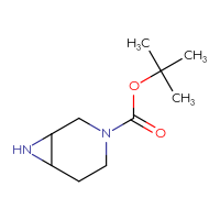 Chemical structure of tert-butyl 3,7-diazabicyclo[4.1.0]heptane-3-carboxylate - CSSB00103158097