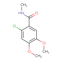 Chemical structure of 2-chloro-4,5-dimethoxy-N-methylbenzamide - CSSB02283618635