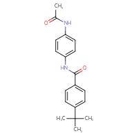 Chemical structure of 4-tert-butyl-N-(4-acetamidophenyl)benzamide - CSSB00027842541