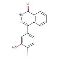 Chemical structure of 4-(4-fluoro-3-hydroxyphenyl)-1,2-dihydrophthalazin-1-one - CSSB06588966350