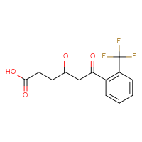 Chemical structure of 4,6-dioxo-6-[2-(trifluoromethyl)phenyl]hexanoic acid - CSSB21432523447