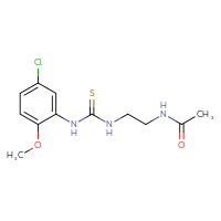 Chemical structure of N-(2-{[(5-chloro-2-methoxyphenyl)carbamothioyl]amino}ethyl)acetamide - CSSB00104441646