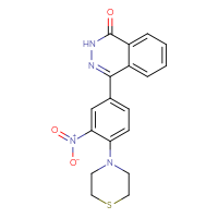 Chemical structure of 4-[3-nitro-4-(thiomorpholin-4-yl)phenyl]-1,2-dihydrophthalazin-1-one - CSSB00025734149