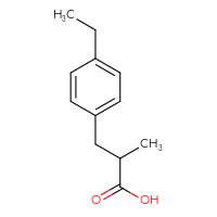 Chemical structure of 3-(4-ethylphenyl)-2-methylpropanoic acid - CSSB00011584664