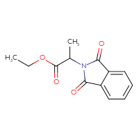 Chemical structure of ethyl 2-(1,3-dioxo-2,3-dihydro-1H-isoindol-2-yl)propanoate - CSSB00903605190