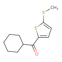 Chemical structure of cyclohexyl[5-(methylsulfanyl)thiophen-2-yl]methanone - CSSB00037631925