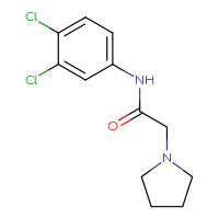 Chemical structure of N-(3,4-dichlorophenyl)-2-(pyrrolidin-1-yl)acetamide - CSSB00026516092