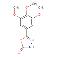 Chemical structure of 5-(3,4,5-trimethoxyphenyl)-2,3-dihydro-1,3,4-oxadiazol-2-one - CSSB00000596481