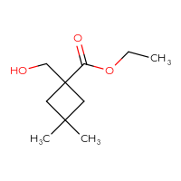 Chemical structure of ethyl 1-(hydroxymethyl)-3,3-dimethylcyclobutane-1-carboxylate - CSSB00051850238