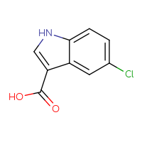 Chemical structure of 5-chloro-1H-indole-3-carboxylic acid - CSSB00011934351