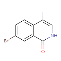 Chemical structure of 7-bromo-4-iodo-1,2-dihydroisoquinolin-1-one - CSSB00010191086