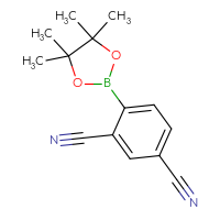 Chemical structure of 4-(4,4,5,5-tetramethyl-1,3,2-dioxaborolan-2-yl)benzene-1,3-dicarbonitrile - CSSB00010043104