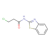 Chemical structure of N-(1,3-benzothiazol-2-yl)-3-chloropropanamide - CSSB00011213626