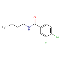 Chemical structure of N-butyl-3,4-dichlorobenzamide - CSSB00041584819