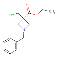 Chemical structure of ethyl 1-benzyl-3-(chloromethyl)azetidine-3-carboxylate - CSSB00010075130