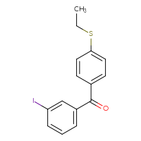 Chemical structure of [4-(ethylsulfanyl)phenyl](3-iodophenyl)methanone - CSSB00020568853