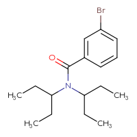 Chemical structure of 3-bromo-N,N-bis(pentan-3-yl)benzamide - CSSB21432565923