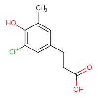 Chemical structure of 3-(3-chloro-4-hydroxy-5-methylphenyl)propanoic acid - CSSB00010289068
